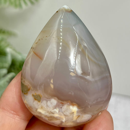 Flower Agate Gemstone Cabochon DIY Jewellery Making Wire Wrapping Crystal 52g