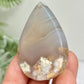 Flower Agate Gemstone Cabochon DIY Jewellery Making Wire Wrapping Crystal 52g