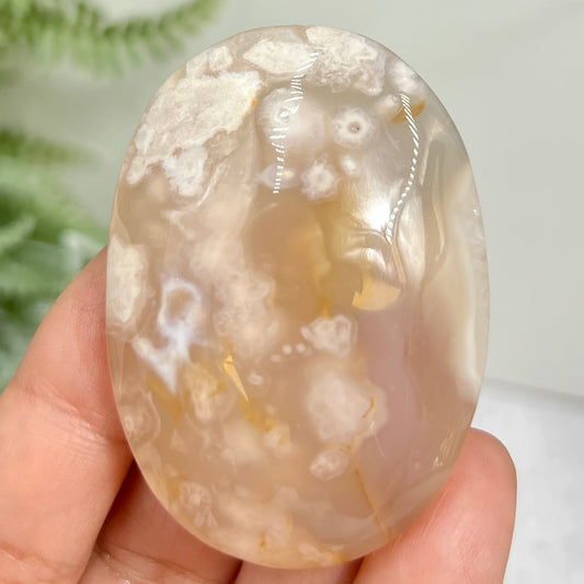 Flower Agate Gemstone Cabochon DIY Jewellery Making Wire Wrapping Crystal 52g