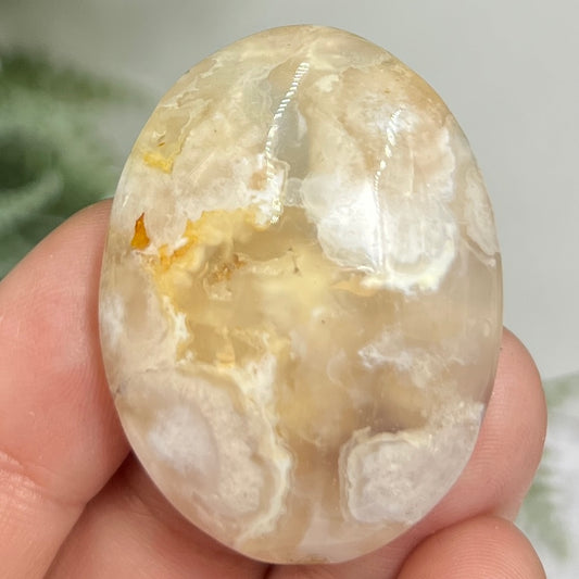 Flower Agate Gemstone Cabochon DIY Jewellery Making Wire Wrapping Crystal 24g