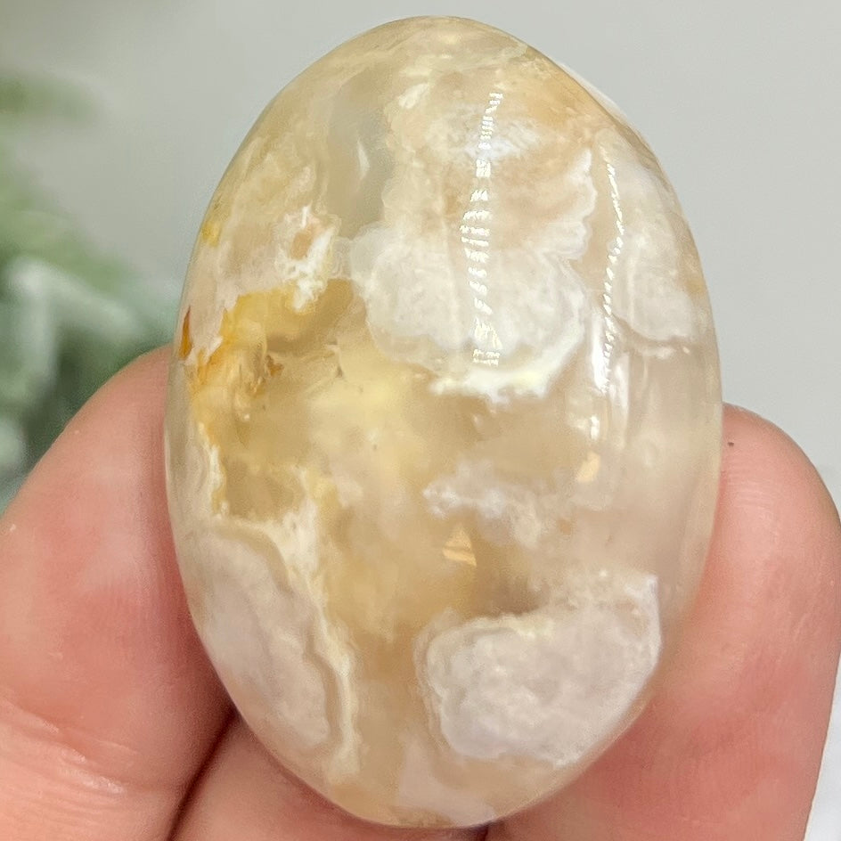 Flower Agate Gemstone Cabochon DIY Jewellery Making Wire Wrapping Crystal 24g