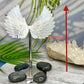 Satin Spar Selenite Angel Wings with Stand Crystal Carving