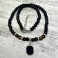 Tigers Eye Black Obsidian Necklace Grounding Wearable Crystal