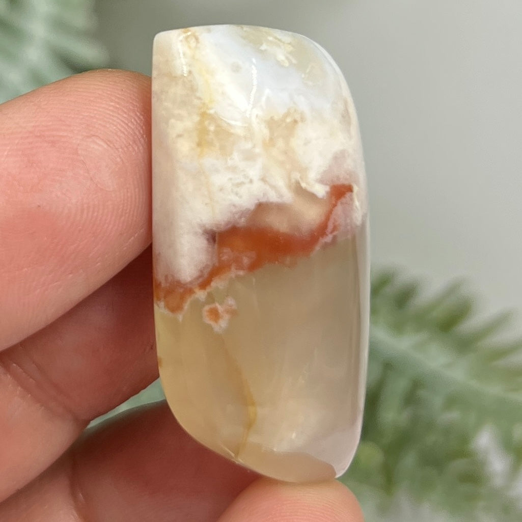 Flower Agate Gemstone Cabochon DIY Jewellery Making Wire Wrapping Crystal 16g