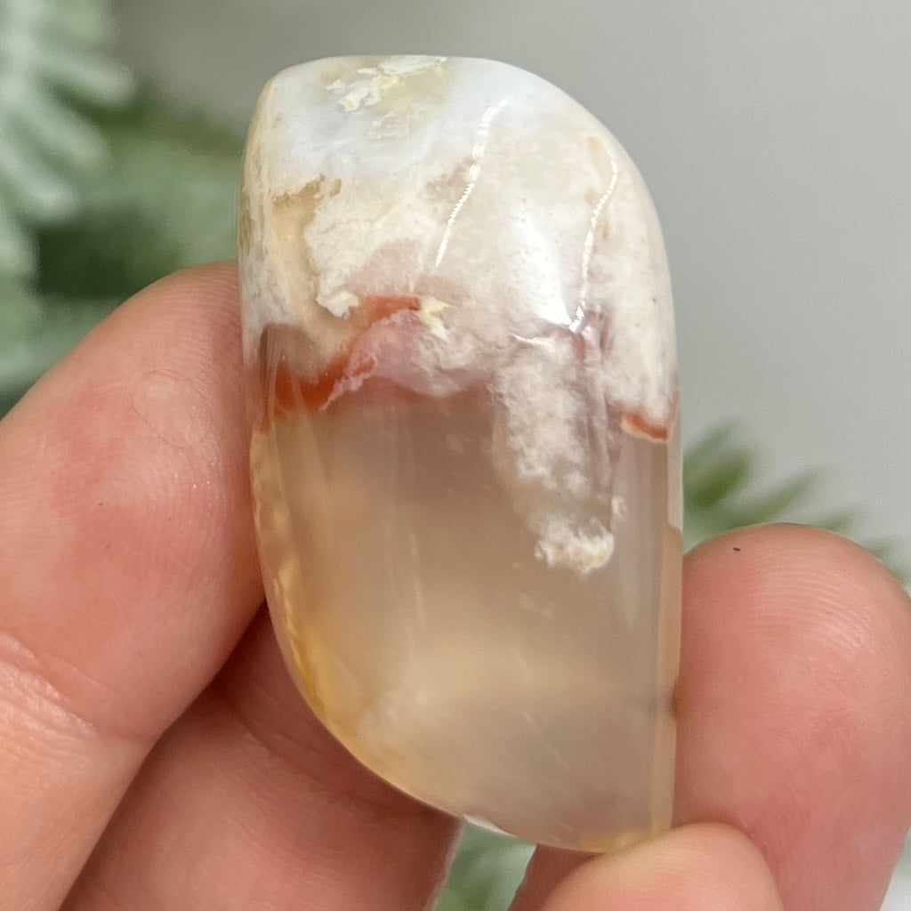 Flower Agate Gemstone Cabochon DIY Jewellery Making Wire Wrapping Crystal 16g