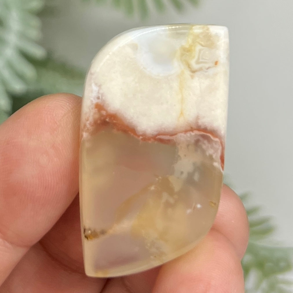 Flower Agate Gemstone Cabochon DIY Jewellery Making Wire Wrapping Crystal 16g