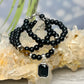 Tigers Eye Black Obsidian Necklace Grounding Wearable Crystal
