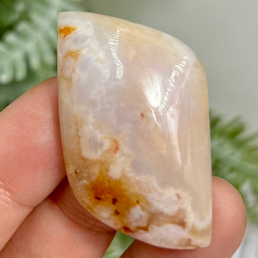 Flower Agate Gemstone Cabochon DIY Jewellery Making Wire Wrapping Crystal 18g