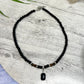 Tigers Eye Black Obsidian Necklace Grounding Wearable Crystal