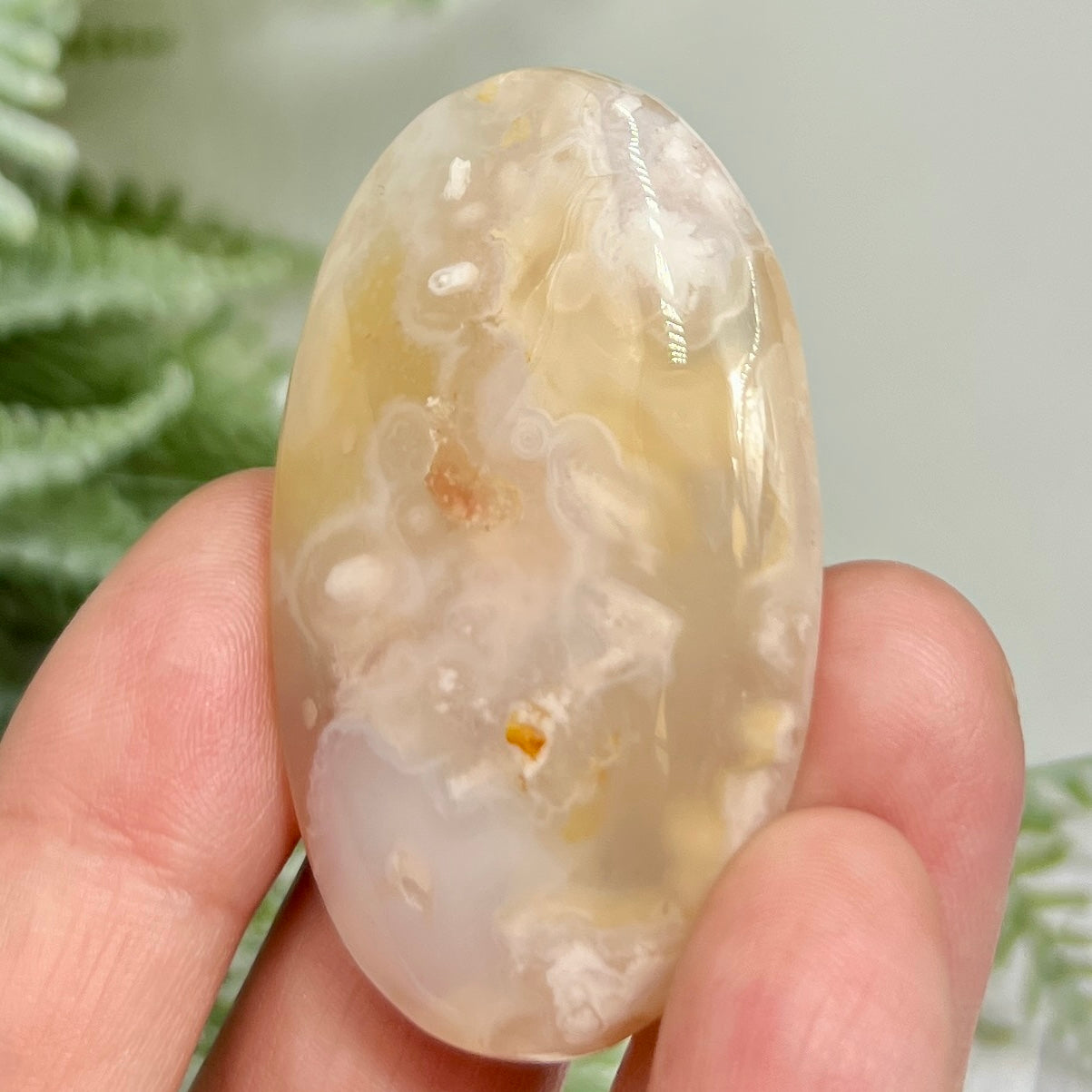 Flower Agate Gemstone Cabochon DIY Jewellery Making Wire Wrapping Crystal 26g