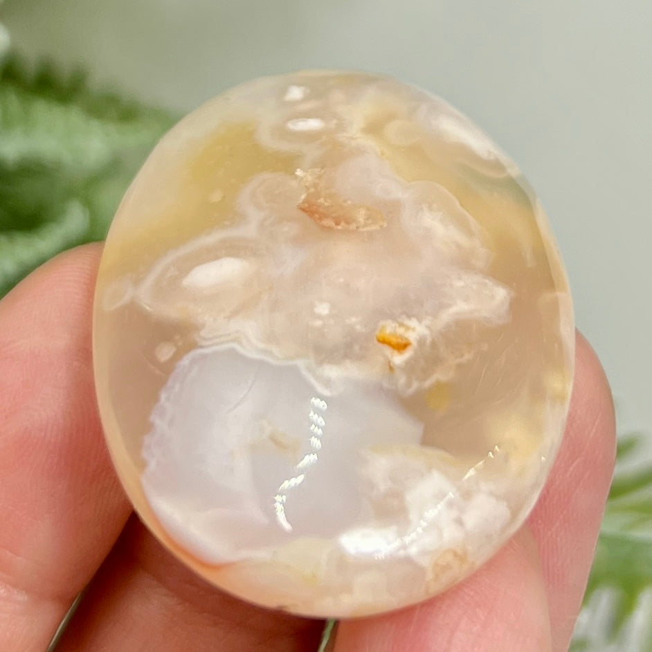 Flower Agate Gemstone Cabochon DIY Jewellery Making Wire Wrapping Crystal 26g
