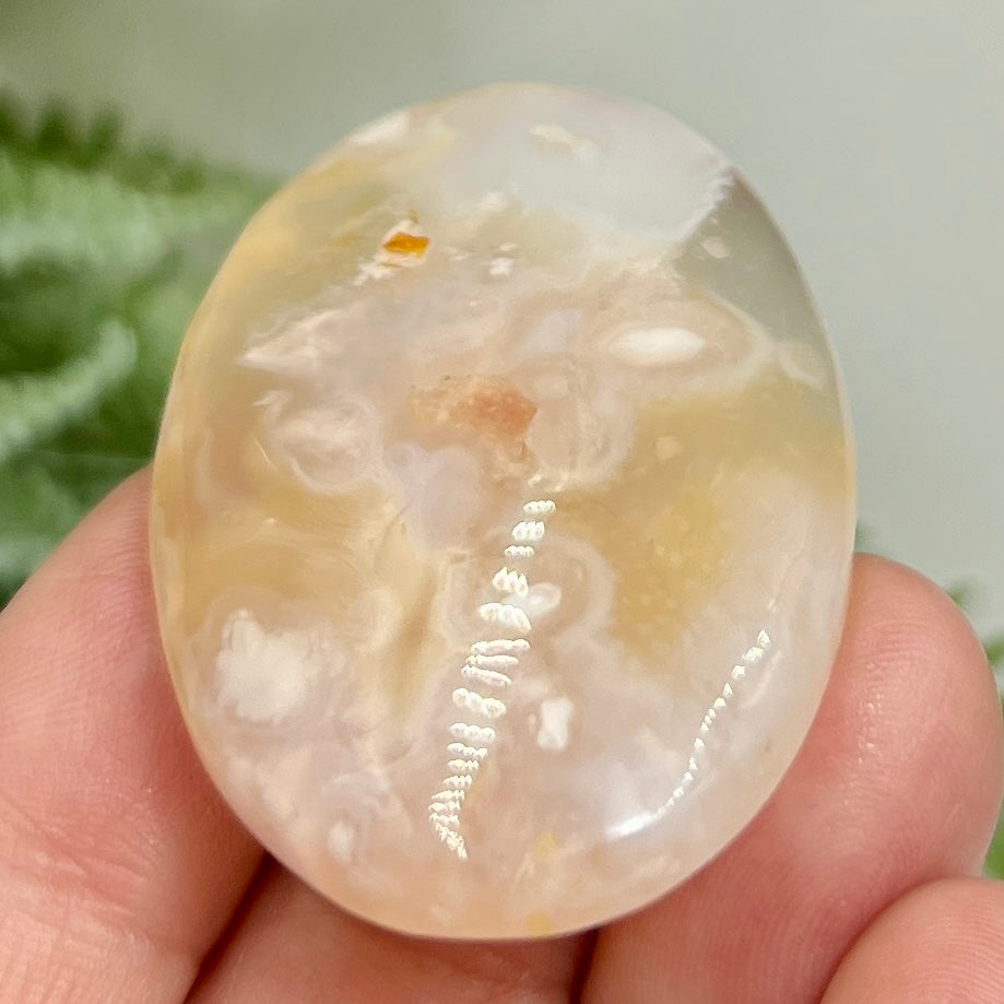 Flower Agate Gemstone Cabochon DIY Jewellery Making Wire Wrapping Crystal 26g