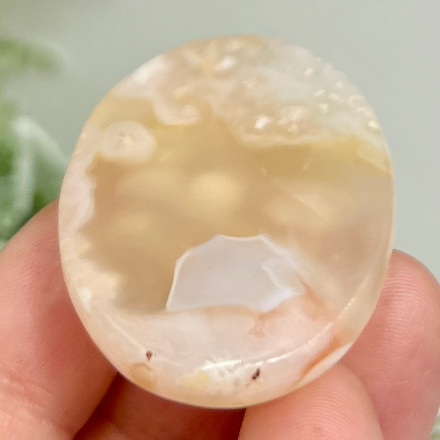 Flower Agate Gemstone Cabochon DIY Jewellery Making Wire Wrapping Crystal 26g