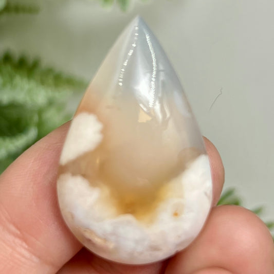 Flower Agate Gemstone Cabochon DIY Jewellery Making Wire Wrapping Crystal 10g