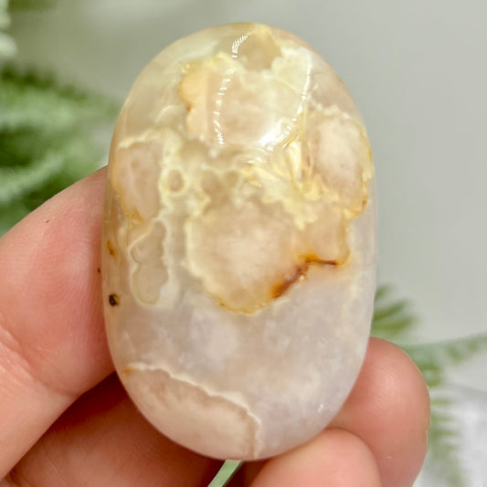 Flower Agate Gemstone Cabochon DIY Jewellery Making Wire Wrapping Crystal 18g