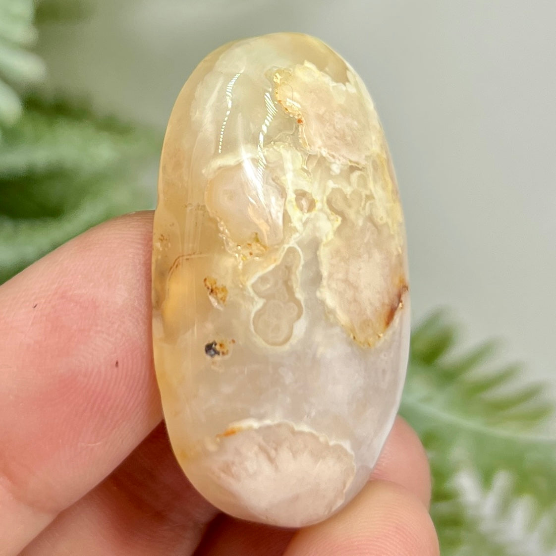 Flower Agate Gemstone Cabochon DIY Jewellery Making Wire Wrapping Crystal 18g