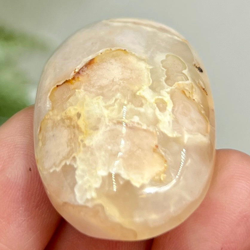 Flower Agate Gemstone Cabochon DIY Jewellery Making Wire Wrapping Crystal 18g