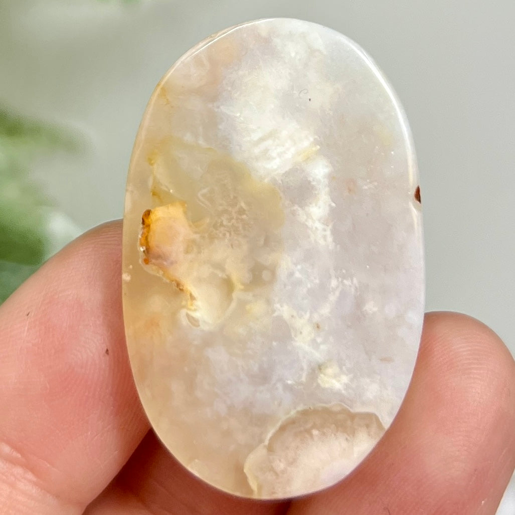 Flower Agate Gemstone Cabochon DIY Jewellery Making Wire Wrapping Crystal 18g