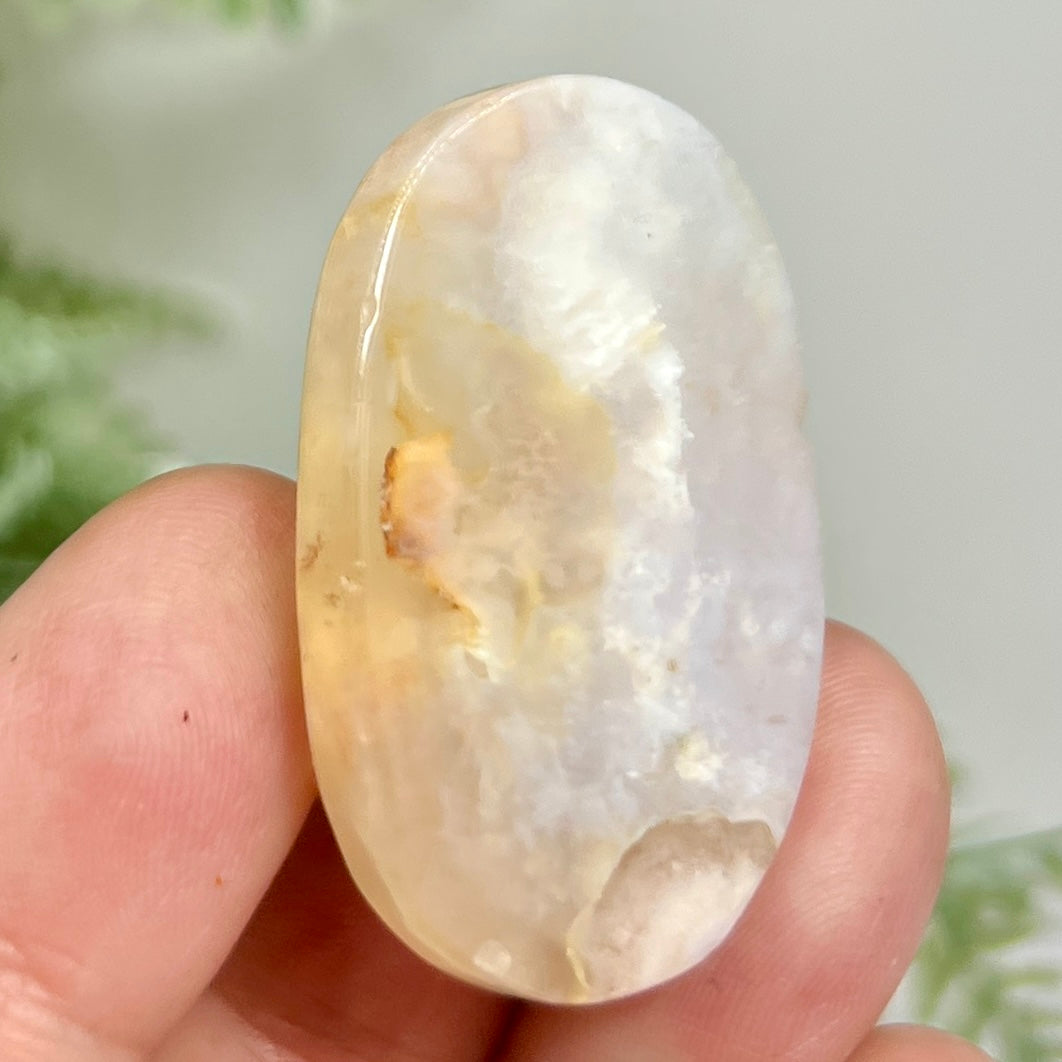 Flower Agate Gemstone Cabochon DIY Jewellery Making Wire Wrapping Crystal 18g