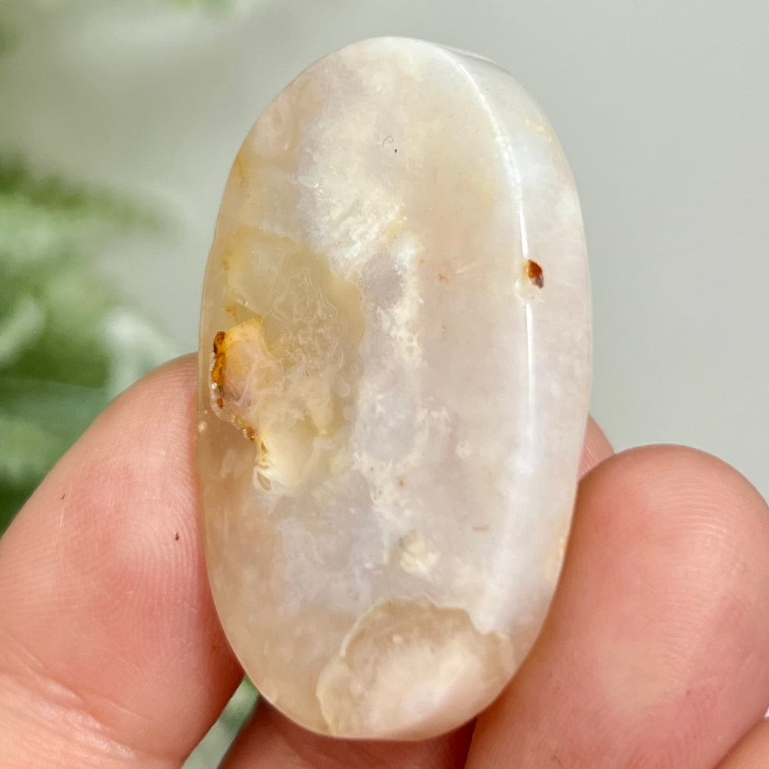 Flower Agate Gemstone Cabochon DIY Jewellery Making Wire Wrapping Crystal 18g