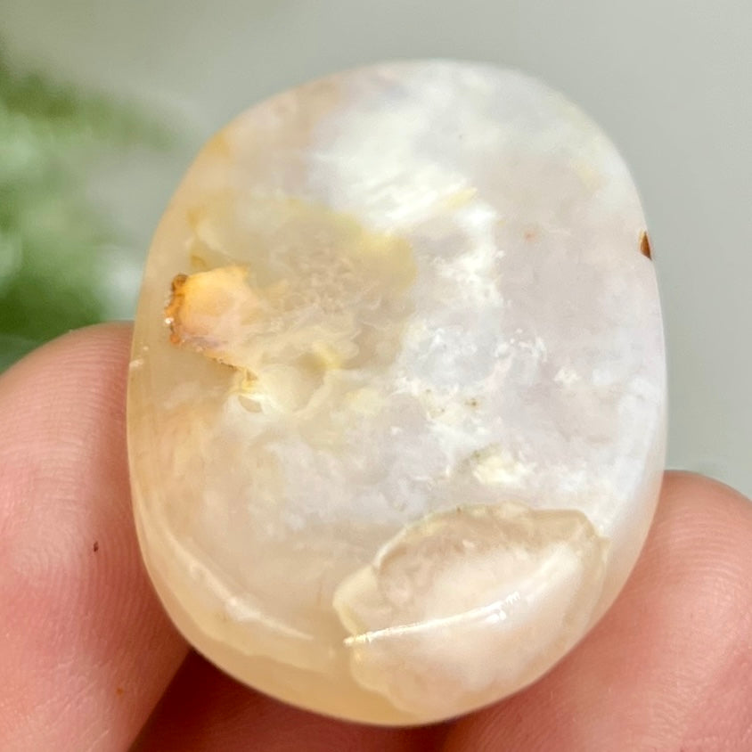Flower Agate Gemstone Cabochon DIY Jewellery Making Wire Wrapping Crystal 18g