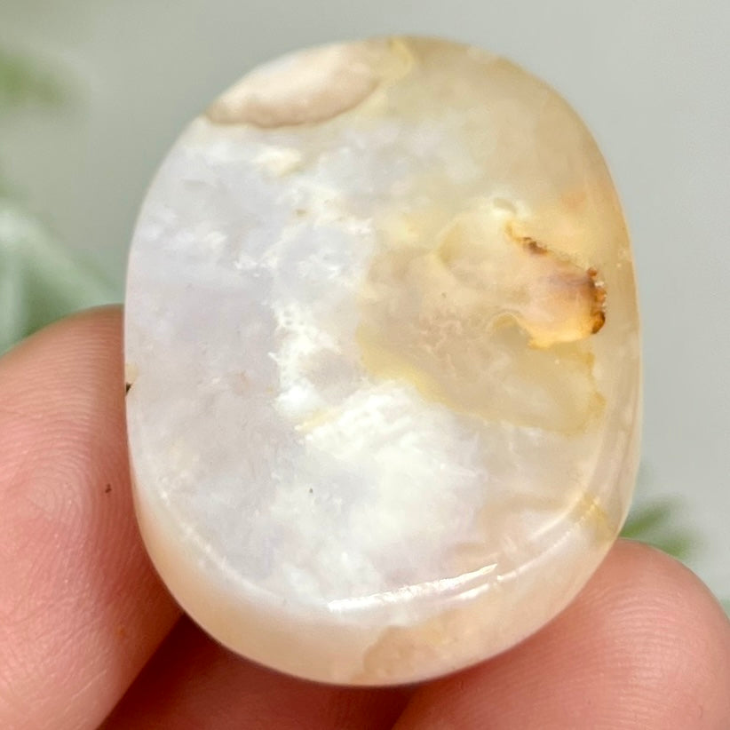 Flower Agate Gemstone Cabochon DIY Jewellery Making Wire Wrapping Crystal 18g