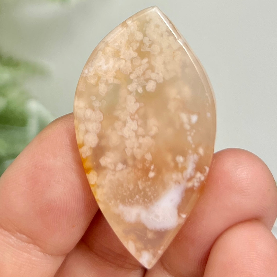 Flower Agate Gemstone Cabochon DIY Jewellery Making Wire Wrapping Crystal 12g