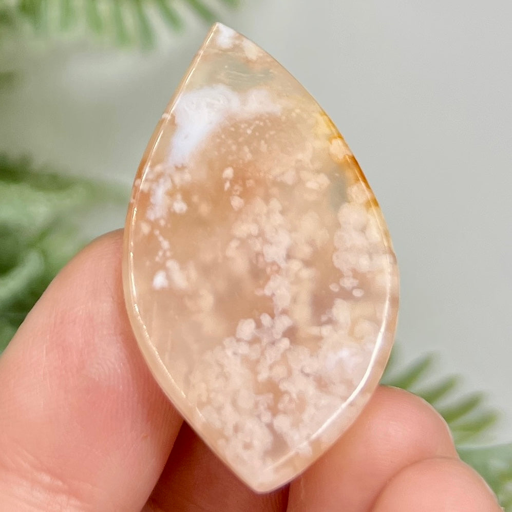 Flower Agate Gemstone Cabochon DIY Jewellery Making Wire Wrapping Crystal 12g