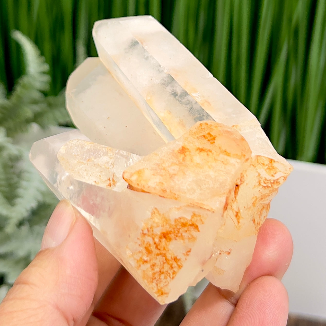Clear Quartz Cluster Natural Raw Specimen Crystal 220g