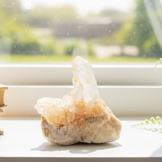 Clear Quartz Cluster Natural Raw Specimen Crystal 80g