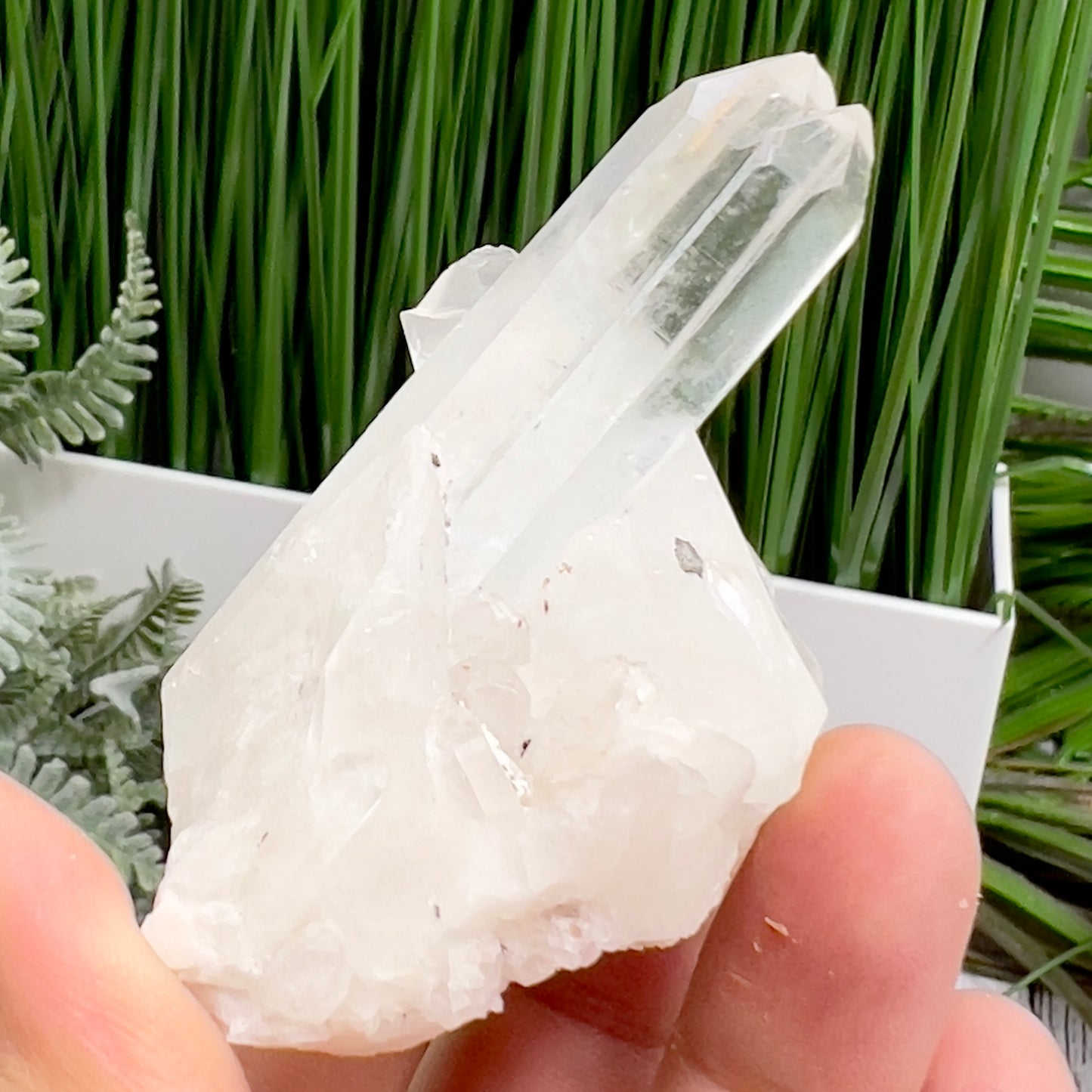 Clear Quartz Cluster Natural Raw Specimen Crystal 96g