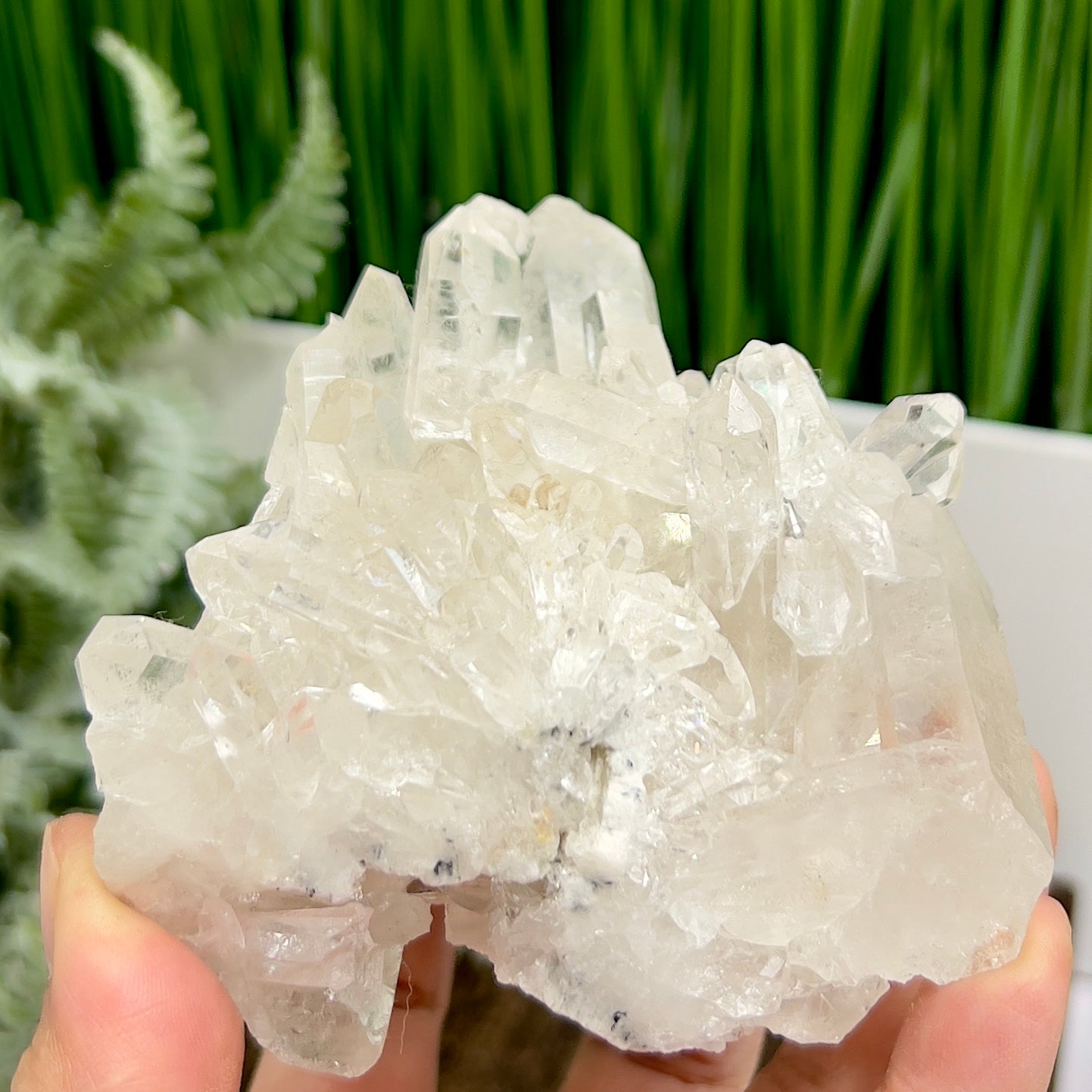 Clear Quartz Cluster Natural Raw Specimen Crystal 460g