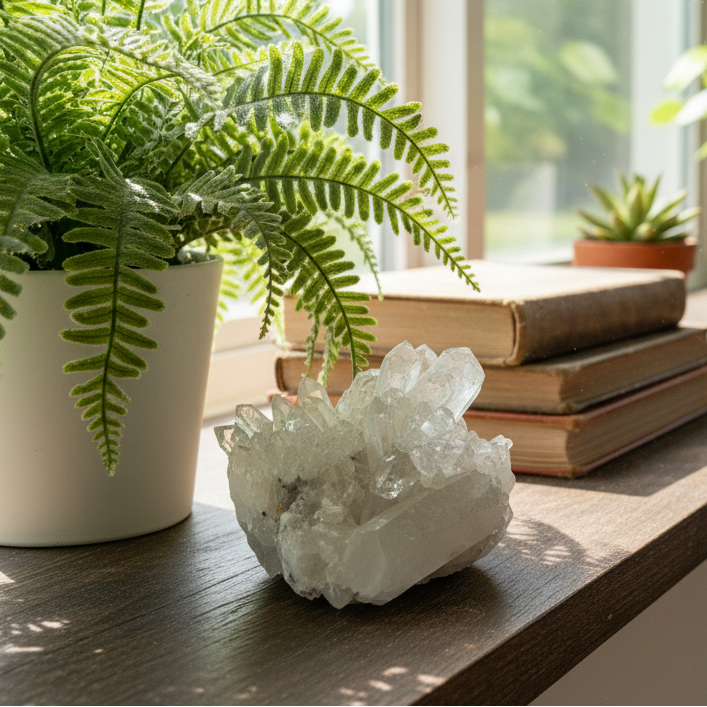 Clear Quartz Cluster Natural Raw Specimen Crystal 460g