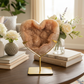 Pink Amethyst Quartz Heart with Stand Natural Healing Crystal 1466g