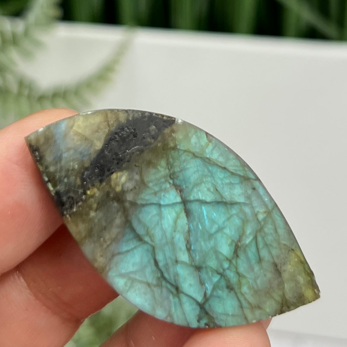 Labradorite Gemstone Cabochon DIY Jewellery Making Wire Wrapping Crystal 18g