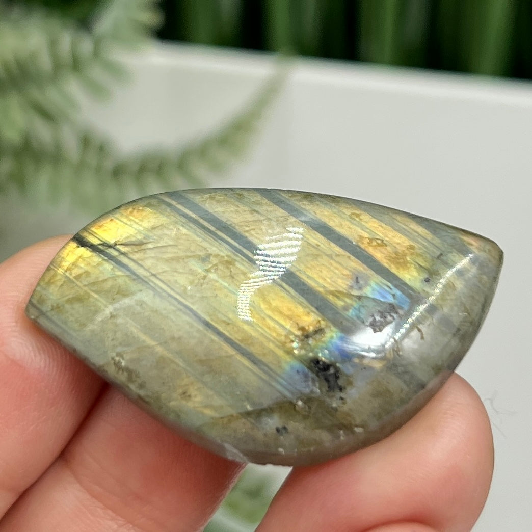 Labradorite Gemstone Cabochon DIY Jewellery Making Wire Wrapping Crystal 14g