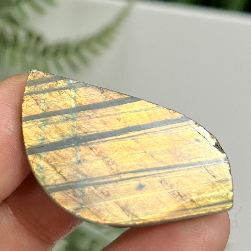 Labradorite Gemstone Cabochon DIY Jewellery Making Wire Wrapping Crystal 14g