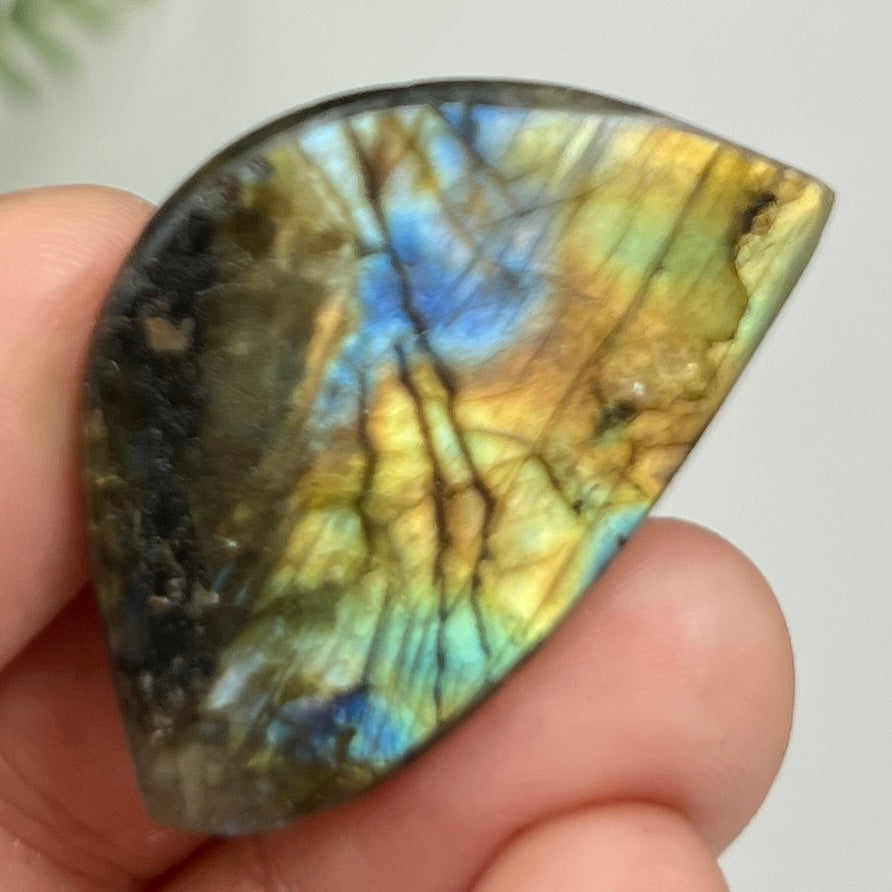 Labradorite Gemstone Cabochon DIY Jewellery Making Wire Wrapping Crystal 10g