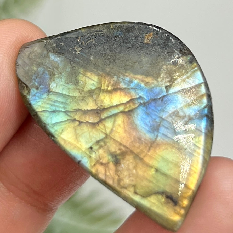 Labradorite Gemstone Cabochon DIY Jewellery Making Wire Wrapping Crystal 10g