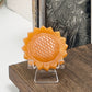Orange Calcite Sunflower with Stand Healing Crystal Carving