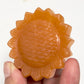 Orange Calcite Sunflower with Stand Healing Crystal Carving