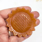 Orange Calcite Sunflower with Stand Healing Crystal Carving