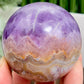 Amethyst with Mexican Lace Agate Purple Sphere Healing Crystal Ball 302g 60mm