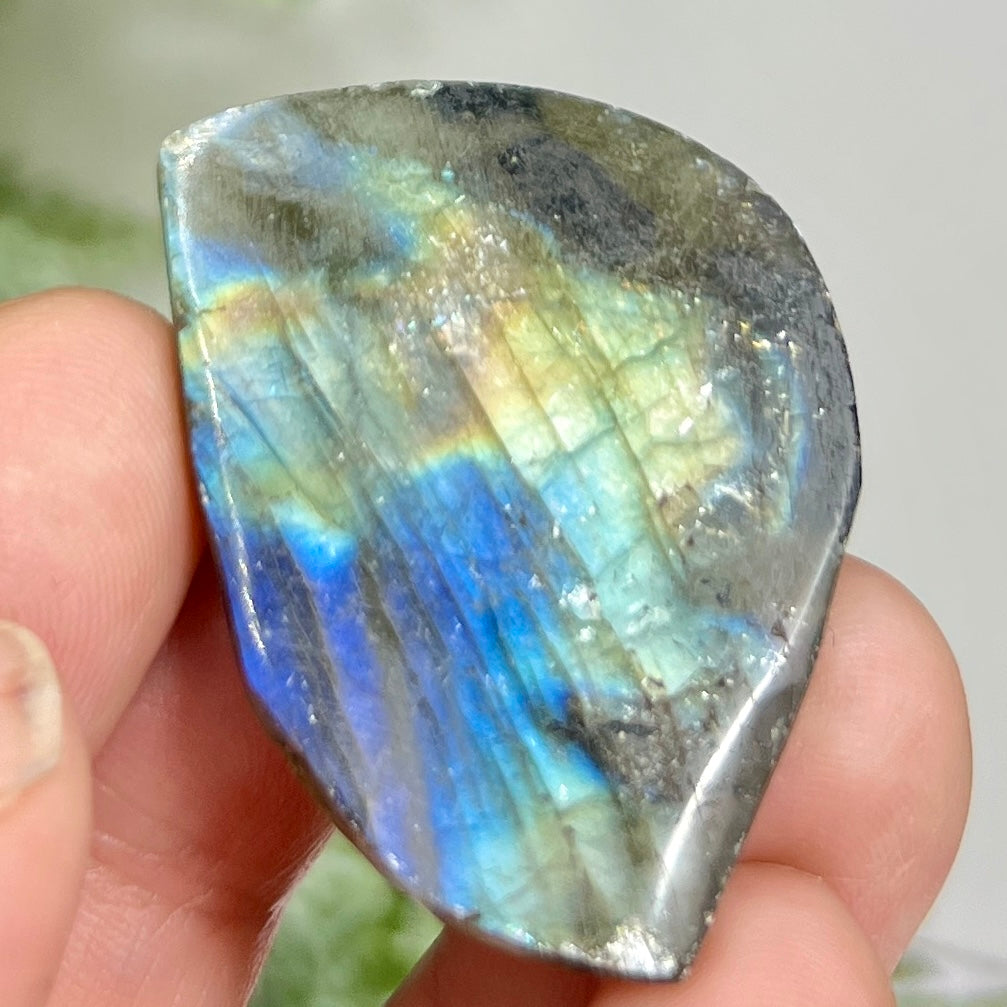 Labradorite Gemstone Cabochon DIY Jewellery Making Wire Wrapping Crystal 10g