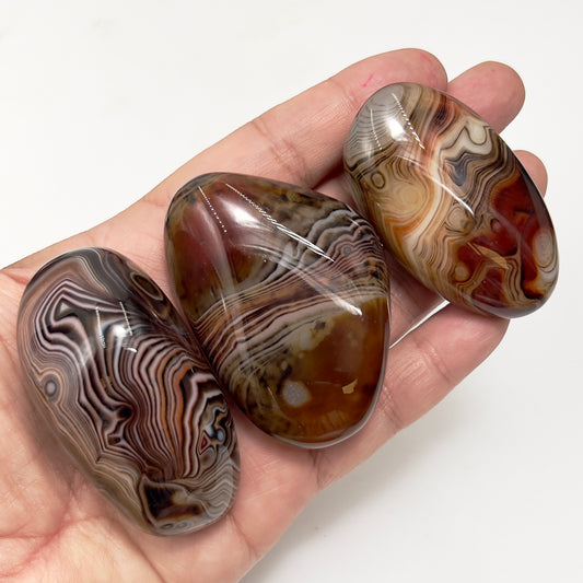 Sardonyx Chalcedony Onyx Palm Stone Meditation Crystals YOU CHOOSE