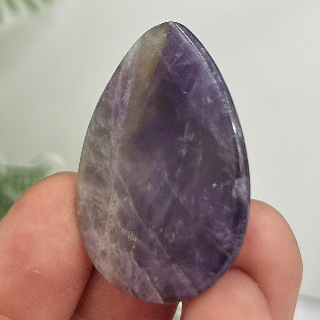 Chevron Dream Amethyst Gemstone Cabochon DIY Jewellery Making Wire Wrapping 14g