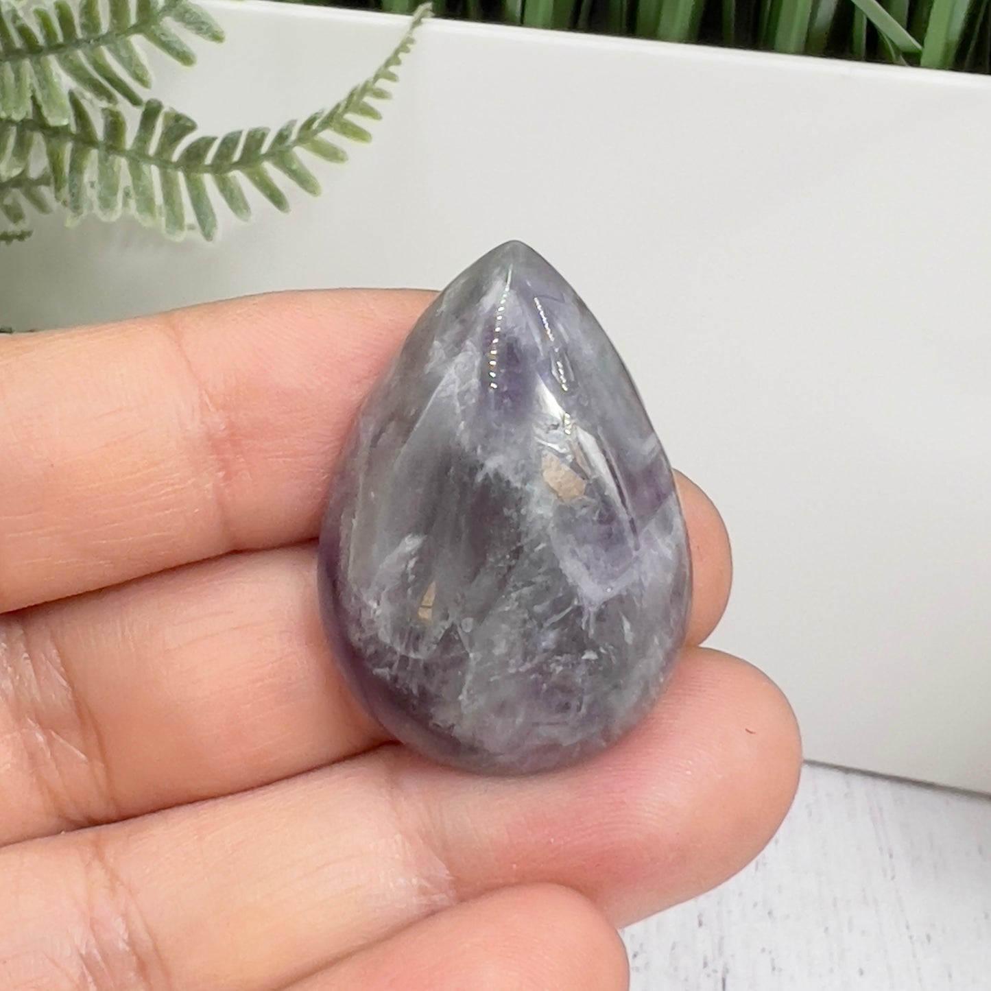 Chevron Dream Amethyst Gemstone Cabochon DIY Jewellery Making Wire Wrapping 8g