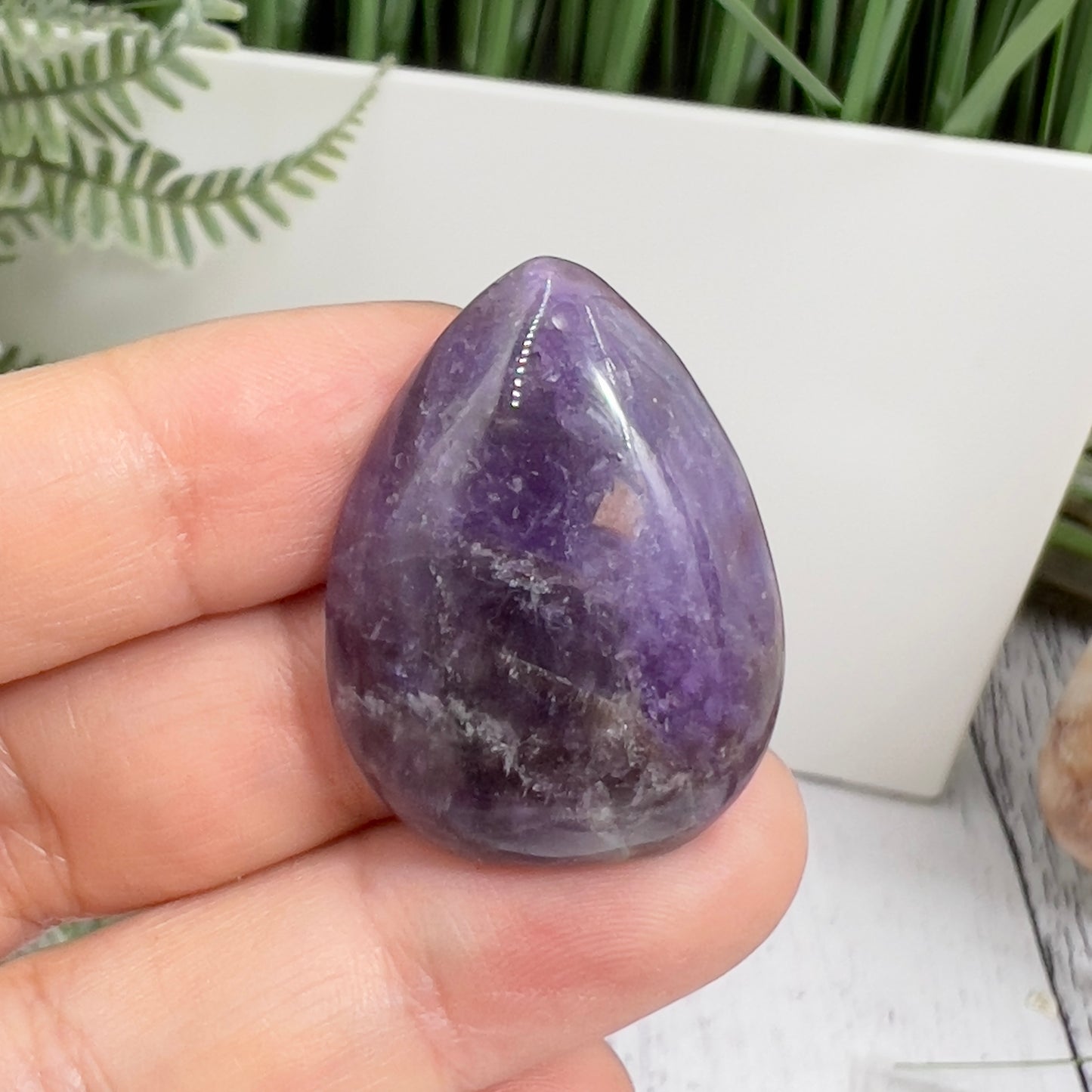 Chevron Dream Amethyst Gemstone Cabochon DIY Jewellery Making Wire Wrapping 10g