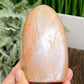 Moonstone Peach Free Form Healing Crystal Carving 322g