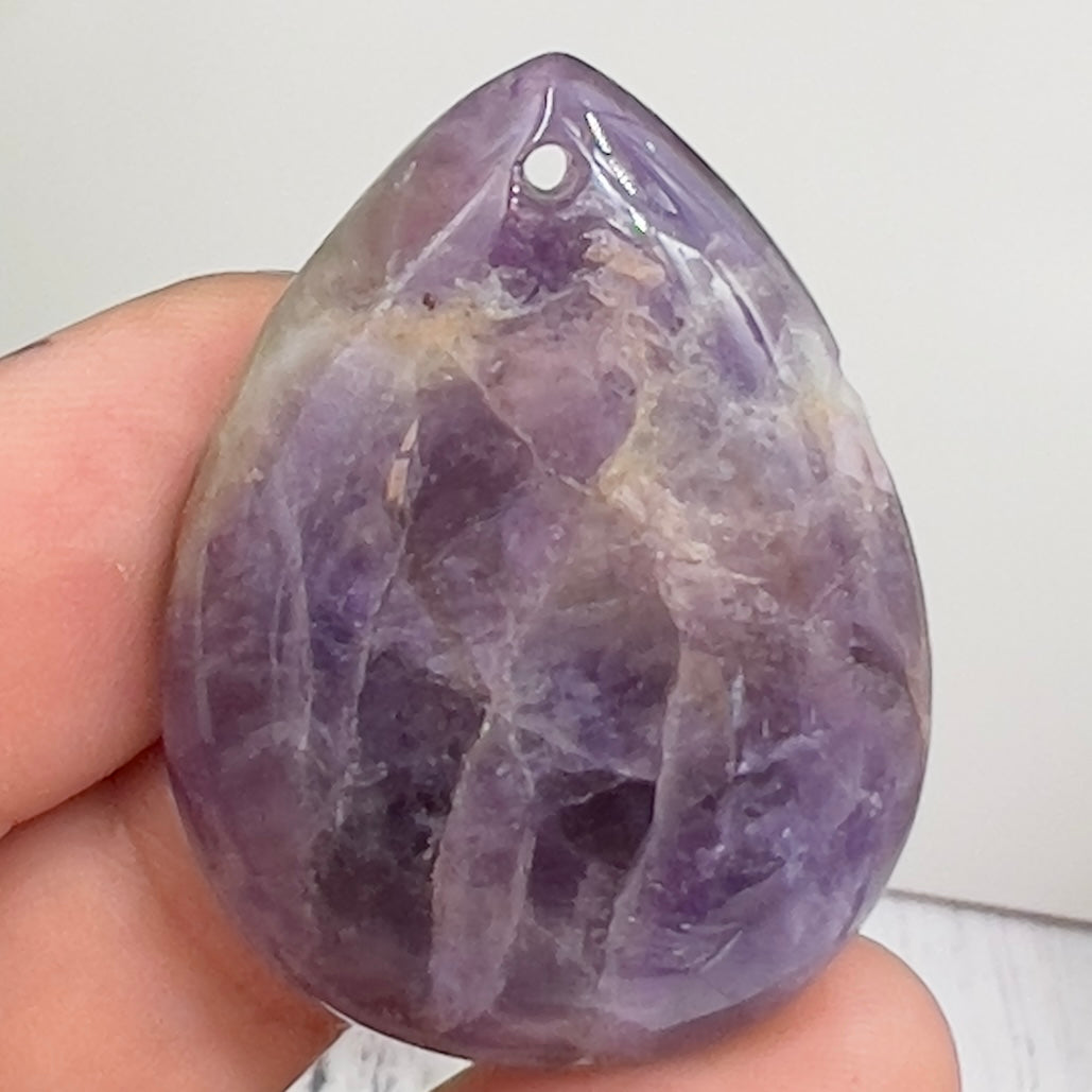 Chevron Dream Amethyst Gemstone Cabochon DIY Jewellery Making Wire Wrapping 14g